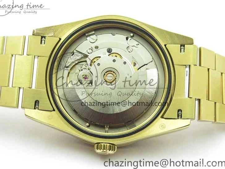 0503 Day-Date 36mm 128235 YG Crystal BP Best Edition Gray MOP Crystal Marker Dial on YG President Bracelet A MultiPurpose 2675